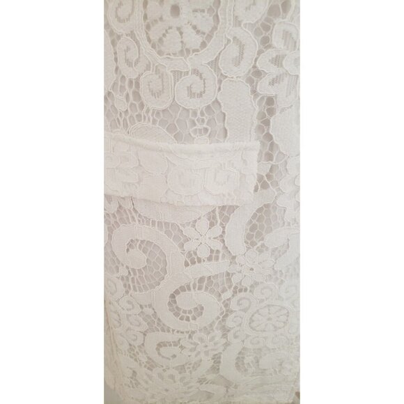 NWT $108 NANETTE LEPORE CANNOLI CREAM LONG LACE VEST SZ MEDIUM - Picture 6 of 12